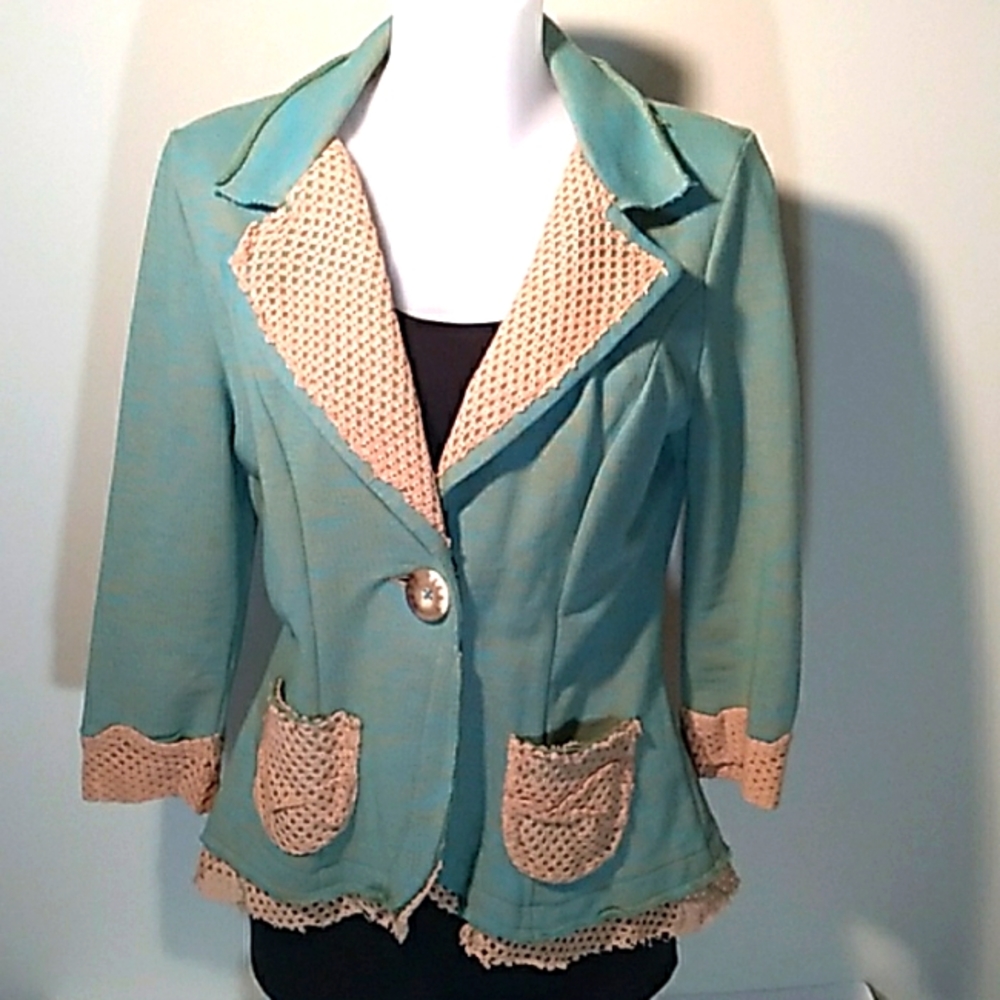 Cute Unique Vintagesque Blazer by Nick & Mo.